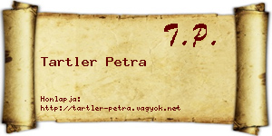 Tartler Petra névjegykártya